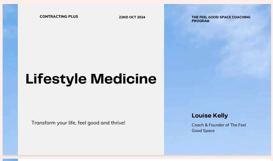 Lifestyle Medicine Workshop Contracting Plus